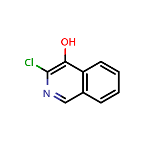Chemical structure of 3-Chloroisoquinolin-4-ol , CAS 101774-33-8, AChemBlock X198936