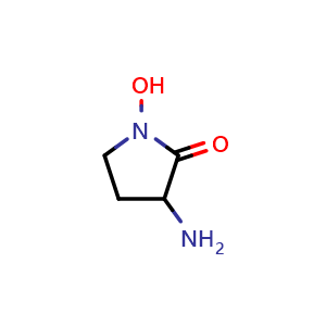 Chemical structure of 3-Amino-1-hydroxypyrrolidin-2-one , CAS 1003-51-6, AChemBlock X198937