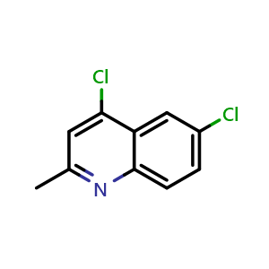 Chemical structure of 4,6-Dichloro-2-methylquinoline , CAS 53342-53-3, AChemBlock X198938