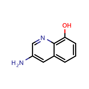 Chemical structure of 3-Aminoquinolin-8-ol , CAS 90417-17-7, AChemBlock X198944