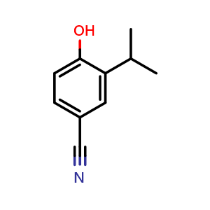 Chemical structure of 4-Hydroxy-3-isopropylbenzonitrile , CAS 46057-54-9, AChemBlock X198951