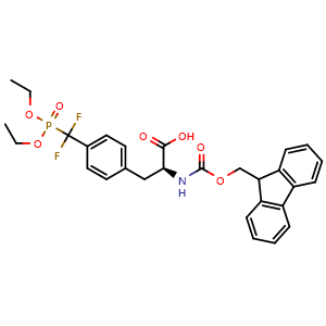Chemical structure of Fmoc-Phe(CF2PO3)-OH , CAS 160751-44-0, AChemBlock X198961