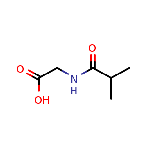 Chemical structure of N-Isobutyrylglycine , CAS 15926-18-8, AChemBlock X198964