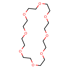 Chemical structure of 1,4,7,10,13,16,19,22-Octaoxacyclotetracosane , CAS 33089-37-1, AChemBlock X198979