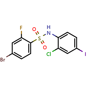 4-Bromo-N-(2-chloro-4-iodophenyl)-2-fluorobenzenesulfonamide