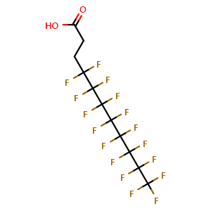 Chemical structure of 2H,2H,3H,3H-Perfluoroundecanoic acid , CAS 34598-33-9, AChemBlock X198994