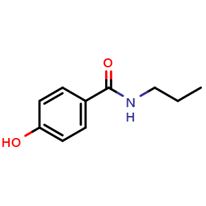 Chemical structure of 4-Hydroxy-N-propylbenzamide , CAS 27519-68-2, AChemBlock X199009