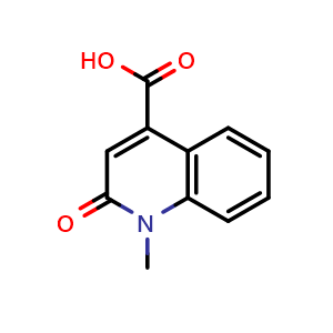 Chemical structure of 1-Methyl-2-oxo-1,2-dihydroquinoline-4-carboxylic acid , CAS 62542-44-3, AChemBlock X199014