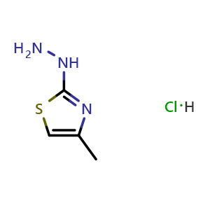 Chemical structure of 2-Hydrazinyl-4-methylthiazole hydrochloride , CAS 14397-08-1, AChemBlock X199016