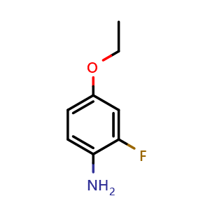 Chemical structure of 4-Ethoxy-2-fluoroaniline , CAS 470702-37-5, AChemBlock X199022