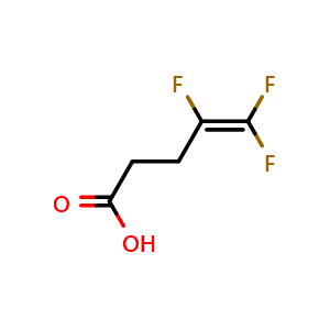 Chemical structure of 4,5,5-Trifluoropent-4-enoic acid , CAS 110003-22-0, AChemBlock X199023