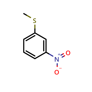 Chemical structure of 1-(Methylsulfanyl)-3-nitrobenzene , CAS 2524-76-7, AChemBlock X199048