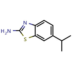 Chemical structure of 6-Isopropyl-1,3-benzothiazol-2-amine , CAS 32895-14-0, AChemBlock X199050