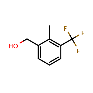 Chemical structure of 2-Methyl-3-(trifluoromethyl)benzyl alcohol , CAS 261952-12-9, AChemBlock X199057
