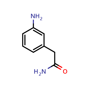 Chemical structure of 2-(3-Aminophenyl)acetamide , CAS 129743-47-1, AChemBlock X199060