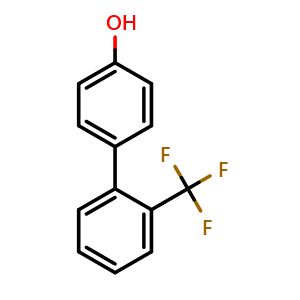 Chemical structure of 4-(2-Trifluoromethylphenyl)phenol , CAS 319014-58-9, AChemBlock X199076