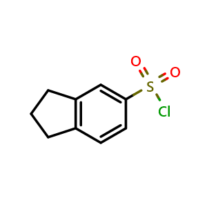 Chemical structure of 2,3-Dihydro-1H-indene-5-sulfonyl chloride , CAS 52205-85-3, AChemBlock X199080