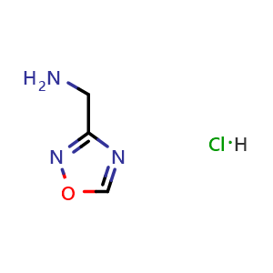 Chemical structure of 1,2,4-Oxadiazol-3-ylmethanamine hydrochloride , CAS 370103-73-4, AChemBlock X199081