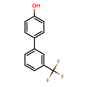 Chemical structure of 4-(3-Trifluoromethylphenyl)phenol , CAS 191724-12-6, AChemBlock X199098