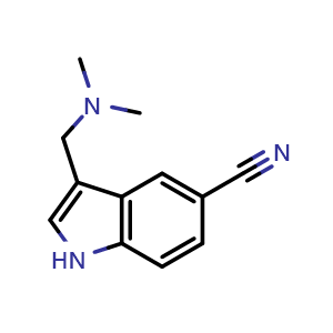 Chemical structure of 5-Cyanogramine , CAS 25514-67-4, AChemBlock X199113