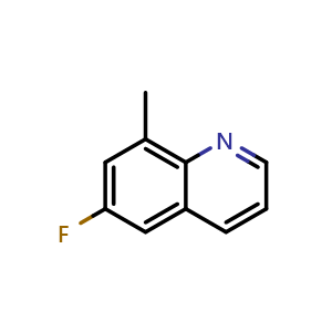 Chemical structure of 6-Fluoro-8-methylquinoline , CAS 1150271-14-9, AChemBlock X199133