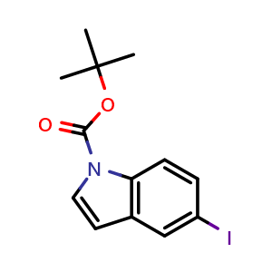 Chemical structure of 1-Boc-5-iodoindole , CAS 374818-66-3, AChemBlock X199138