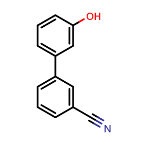 Chemical structure of 3-Cyano-3'-hydroxybiphenyl , CAS 154848-43-8, AChemBlock X199143