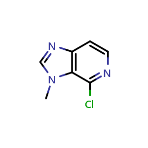 Chemical structure of 4-Chloro-3-methyl-3H-imidazo[4,5-c]pyridine , CAS 87034-78-4, AChemBlock X199146