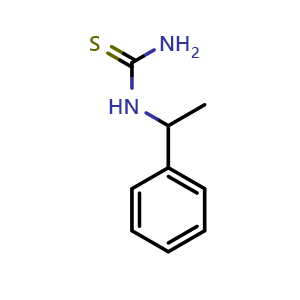 Chemical structure of (1-Phenyl-ethyl)thiourea , CAS 67398-34-9, AChemBlock X199151