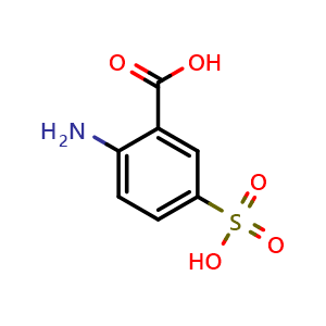 Chemical structure of 2-Amino-5-sulfobenzoic acid , CAS 3577-63-7, AChemBlock X199152