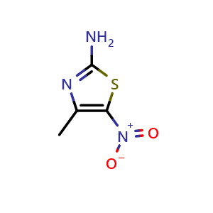 Chemical structure of 4-Methyl-5-nitro-2-thiazoleamine , CAS 56682-07-6, AChemBlock X199160