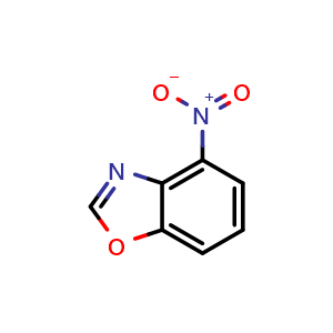 Chemical structure of 4-Nitro-1,3-benzoxazole , CAS 163808-13-7, AChemBlock X199161