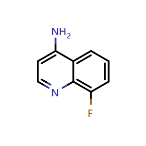 Chemical structure of 8-Fluoroquinolin-4-amine , CAS 148401-38-1, AChemBlock X199191