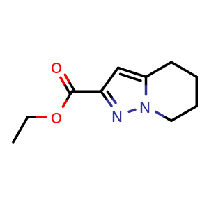Chemical structure of Ethyl 4h,5h,6h,7h-pyrazolo[1,5-a]pyridine-2-carboxylate , CAS 307307-84-2, AChemBlock X199192
