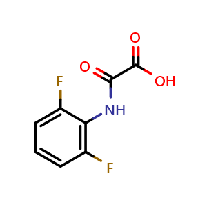 Chemical structure of [(2,6-difluorophenyl)carbamoyl]formic acid , CAS 1018295-42-5, AChemBlock X199198