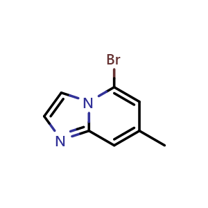 Chemical structure of 5-Bromo-7-methylimidazo[1,2-a]pyridine , CAS 377779-74-3, AChemBlock X199204