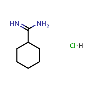 Chemical structure of Cyclohexanecarboximidamide hydrochloride , CAS 2498-48-8, AChemBlock X199214