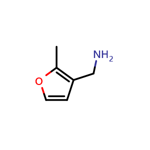 Chemical structure of 1-(2-Methylfuran-3-yl)methanamine , CAS 35801-15-1, AChemBlock X199216