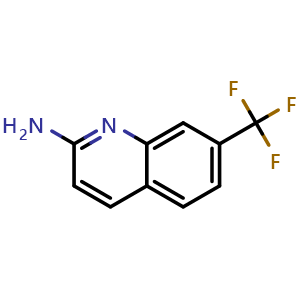 Chemical structure of 7-(Trifluoromethyl)quinolin-2-amine , CAS 113508-12-6, AChemBlock X199226