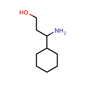 Chemical structure of 3-Amino-3-cyclohexylpropan-1-ol , CAS 109647-95-2, AChemBlock X199228