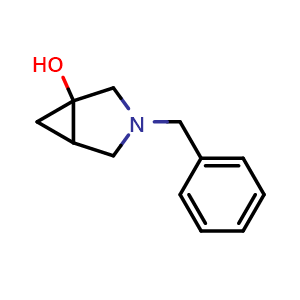 Chemical structure of 3-Benzyl-3-azabicyclo[3.1.0]hexan-1-ol , CAS 1354954-38-3, AChemBlock X199239