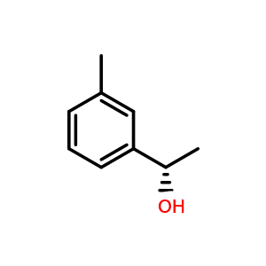 Chemical structure of (1S)-1-(3-Methylphenyl)ethan-1-ol , CAS 51154-53-1, AChemBlock X199243
