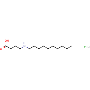 Chemical structure of 4-(Decylamino)butanoic acid hydrochloride , CAS 1376391-99-9, AChemBlock X199253