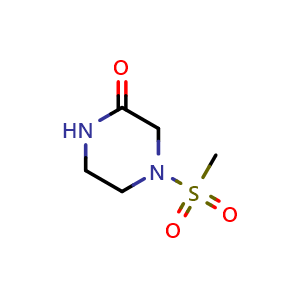 Chemical structure of 4-Methanesulfonylpiperazin-2-one , CAS 59701-96-1, AChemBlock X199258