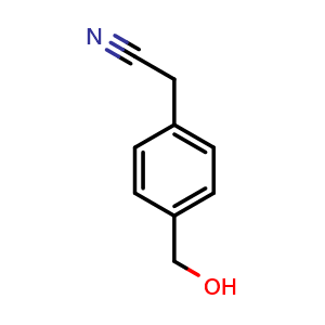 Chemical structure of 2-(4-(hydroxymethyl)phenyl)acetonitrile , CAS 144825-18-3, AChemBlock X199277