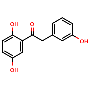 Chemical structure of 1-(2,5-Dihydroxyphenyl)-2-(3-hydroxyphenyl)ethan-1-one , CAS 1352306-12-7, AChemBlock X199294