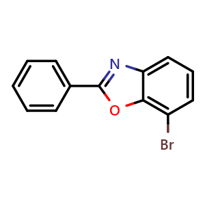 Chemical structure of 7-Bromo-2-phenylbenzo[d]oxazole , CAS 1268137-13-8, AChemBlock X199295