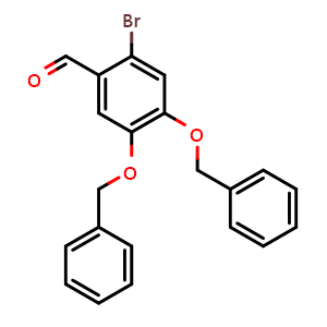 Chemical structure of 4,5-Bis(benzyloxy)-2-bromobenzaldehyde , CAS 4816-00-6, AChemBlock X199306