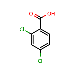 Chemical structure of 2,4-Dichlorobenzoic acid , CAS 50-84-0, AChemBlock X199329