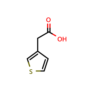 Chemical structure of 3-Thiopheneacetic acid (Ticarcillin Impurity) , CAS 6964-21-2, AChemBlock X199335